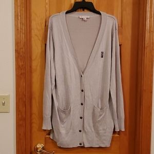 2XL Lightweight Metallic Cardigan Sweater